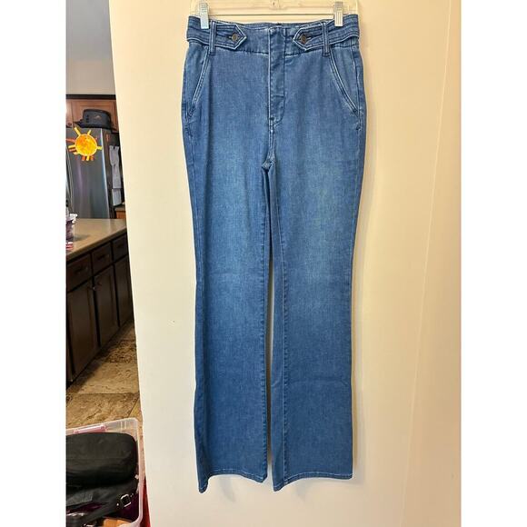 Pilcro Anthropologie The Kit High Rise Wide Leg Trouser Jeans Size 27 - Picture 1 of 10